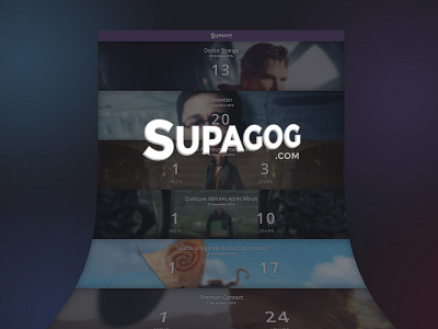 Supagog.com V2 is online ! art direction countdown movie ui ux web design