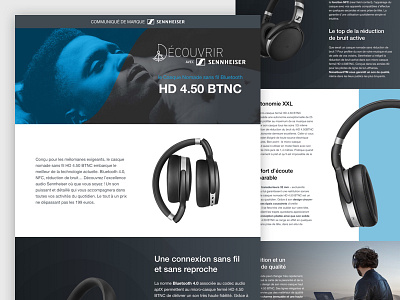 Sennheiser HD 4.50 Online Ad ad advertising online parallax product promotion sketch ui web