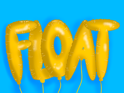 Float 3d balloons hand lettering illustration lettering procreate type typo typography