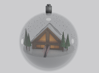 Snowglobe bauble 3d art 3d modeling bauble blender 3d candy canes christmas christmas tree cosy festive holidays low poly magic snow snowglobe