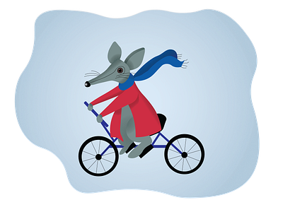 Terrance the cycling mouse adobe illustrator animal illustration animals art bicycle bike bike ride cute animals flat design illustration mouse texture vector vector art