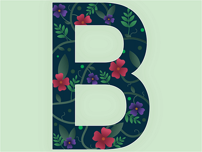 Decorated letter B