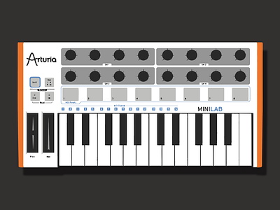 Flat Arturia Minilab arturia design flat keyboard midi minilab synth