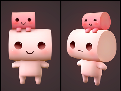 Marshmallow Character 3d 3d art 3d model 3d rendering 3dsmax character design