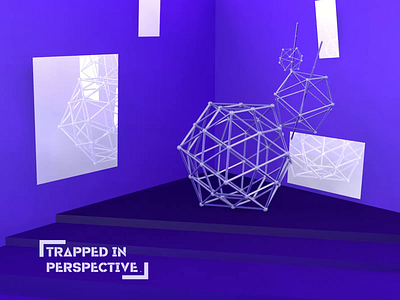 Trapped in Perspective 3d 3d animation 3d art animation c4d c4dart c4dfordesigners design graphicdesign render