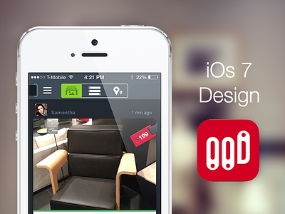 Tagoodies in iOs 7 app design icon ios 7 top bar