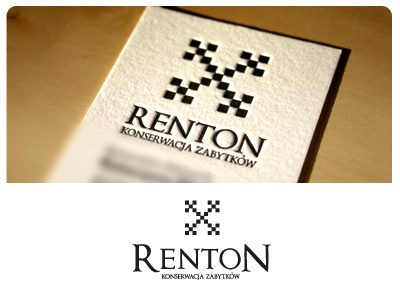 Renton logo business card card ci logo renton
