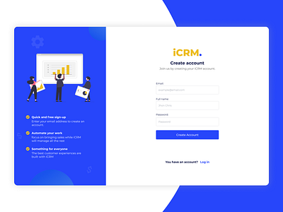 CRM Signup Page UI UX Design Form create account crm dashboard crm software form forms login design login page signup design signup page signupform