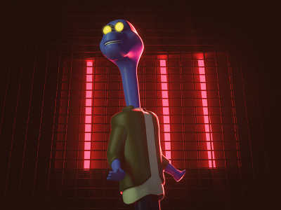 DINO 3d c4d cartoon character composition design illustration ilustración personajes