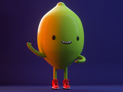 LIMONCIN 3d c4d character cute illustration ilustración lemon personajes