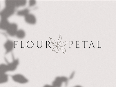 Flour Petal Baking logo branding design illustration logo minimal