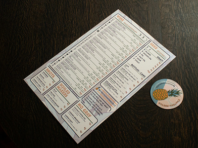 Menu and Coaster Design