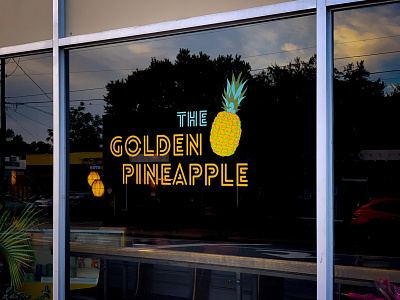 Golden Pineapple branding design identity branding logo vector