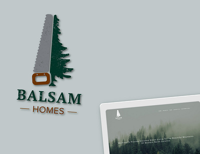 Balsam Homes branding graphic design home builder logo