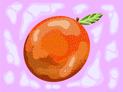 Orunge form fruit illustration orange procreate