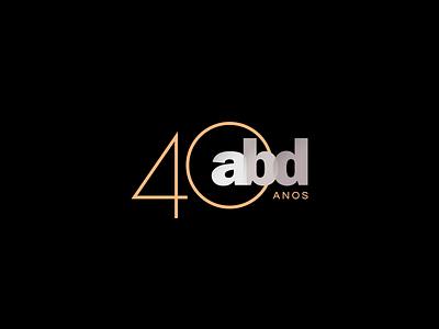 Logo comemorativo ABD 40 anos 1.618 40 anos abd branding golden golden ratio logo logo design proporção áurea
