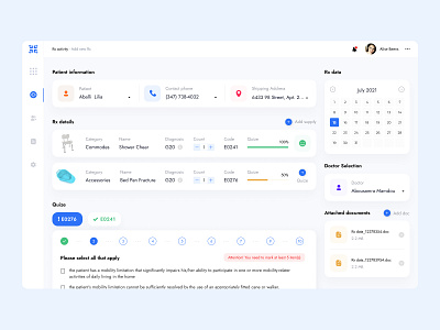 Medical CRM Design dashboard design medical ui