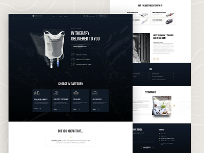 IV Therapy -Lending Page design lending ui