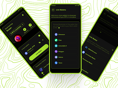 Multi-Wallet NFT App blockchain crypto product design ui ux wallets