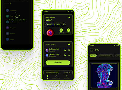 Multi-Wallet NFT App blockchain crypto product design ui ux wallets