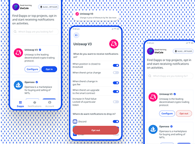 Notifily mobile app blockchain crypto product design uxui
