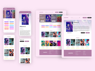Concept UI / E-commerce galería de pinturas branding design minimal ui web website