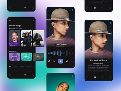 Music app design ideation mobile music musicapp ui visual