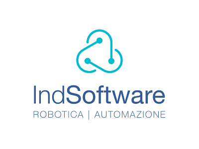 Indsoftware | Robotica e Automazione automation branding corporate identity design logo robotics software software company vector