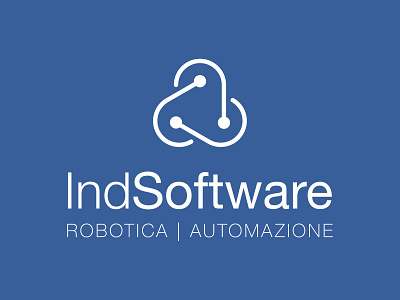 Indsoftware | Robotica e Automazione automation brand branding corporate identity design logo logo design software company typography vector