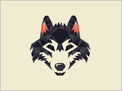 Poly-Wolf animal illustration illustrator polyart polygonart vector wolf