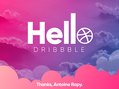 Hello Dribbble design dribbble hello thanks