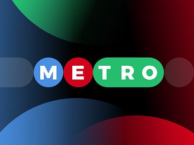 Metro color gradient logo metro