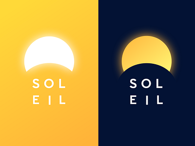 Soleil branding color design flat gradient logo vector