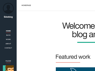 Sideblog Theme blog clean design minimal modern portfolio professional web webdesign white space