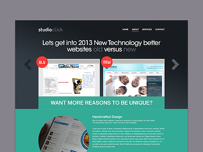 Studioclick landingpage clean design landingpage modern professional web design webdesign
