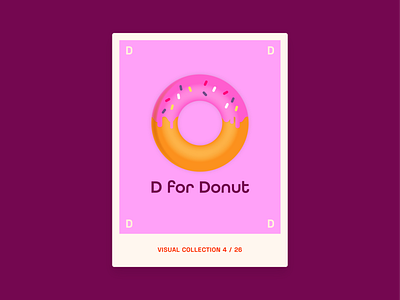 Alphabet challenge - D for Donut cake cookie design donut donuts graphic graphic design illustration