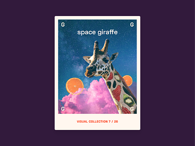 Alphabet challenge - G | Giraffes in space are different digital digital art giraffe graphic graphic design