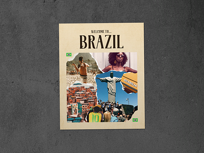 Welcome to Brazil - Vintage poster