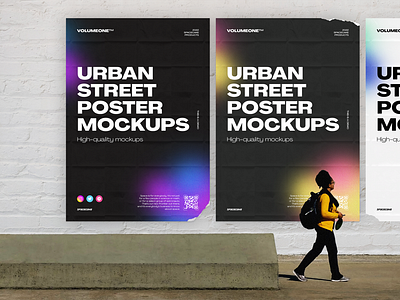 Urban Street Poster Mockups ad advertise advertisement branding clean design download mockup mockups poster poster template posters psd template template wall web