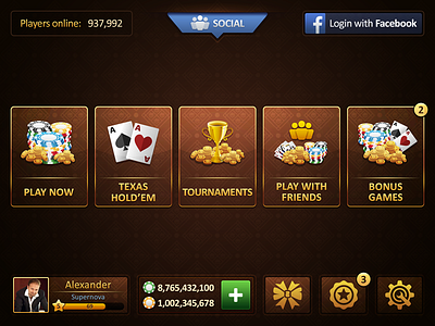 Poker Ui Oak poker ui