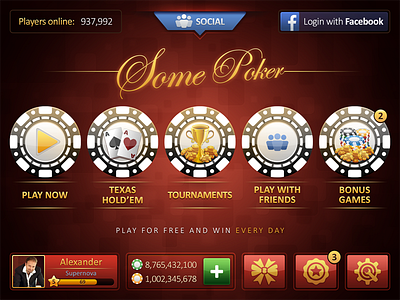 Poker Ui Red