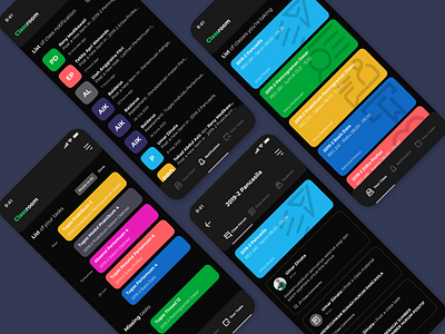 Classroom App UI Design - Dark Mode