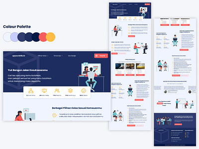 Bootcamp or Skills Training Platform bootcamp class clean clean ui colour palette design full page illustration it landing page learning learning platform platform design project simple design training training app ui web design website design