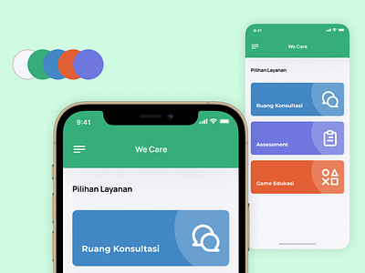 We Care app app design application clean ui design simple design ui
