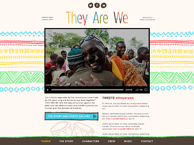 They Are We Home page design home page website