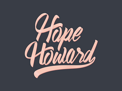 Hope Howard Script Logo logo ribbon script type