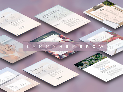 Tammy Hembrow Meal Plan beauty branding brochure design health indesign magazine meal mockup screens