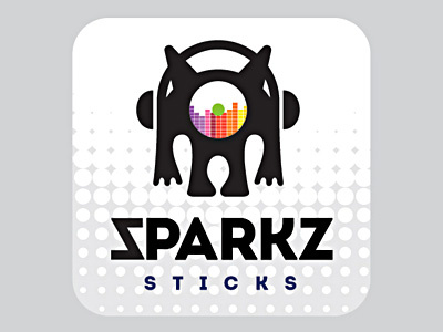 Sparkz Sticks logo brand design identity logo music packaging