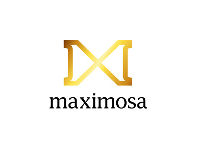 Maximosa Logo Concept 1 business design gold icon identity logo monogram online type