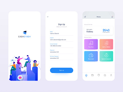 CashStash E-wallet by Vishnu Basnet on Dribbble